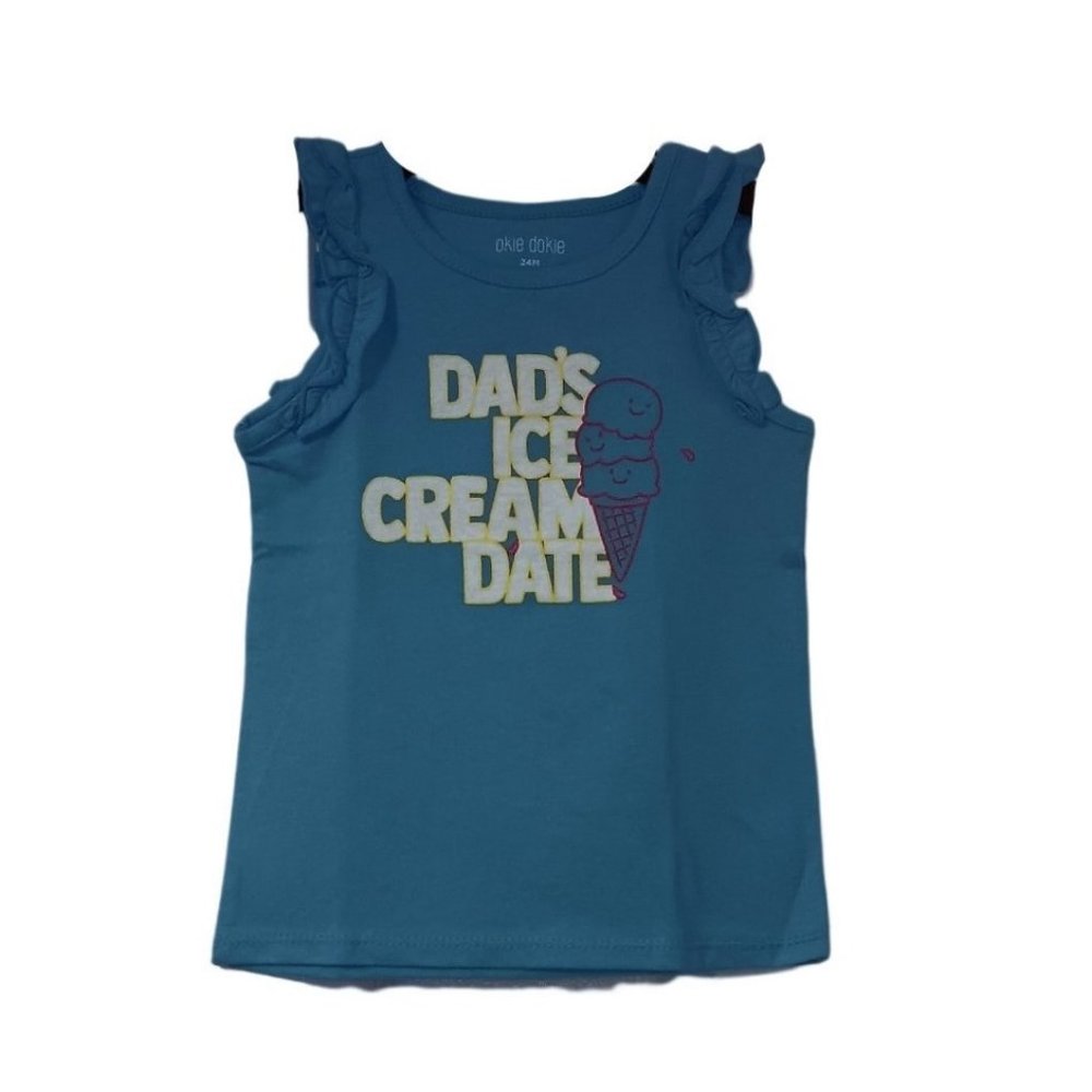 Baby Girl's Okie Dokie Light Blue Tank Top- Size 24M